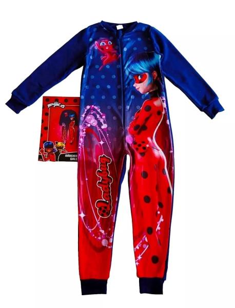 Ladybug Miraculous Schlafanzug Overall Einteiler Fleece Winterartikel Gr. 122 /128 NEU